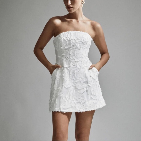 Lauriell Wrap Dress Lauriell White Wrap Front Crepe Midi Dress Dresses PLT